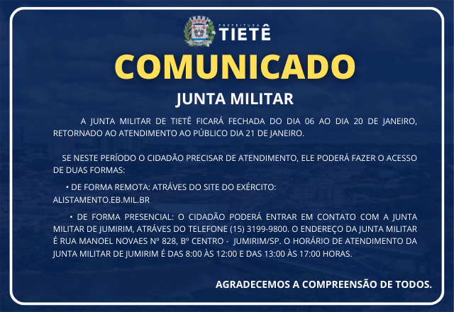 COMUNICADO - JUNTA MILITAR