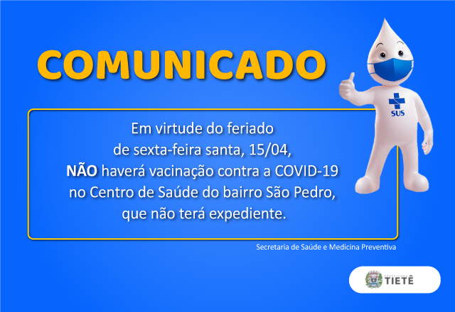 COMUNICADO VACINAÇÃO CONTRA A COVID-19