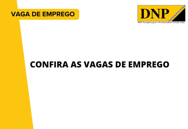 VAGAS DISPONÍVEIS 17/04 - DNP