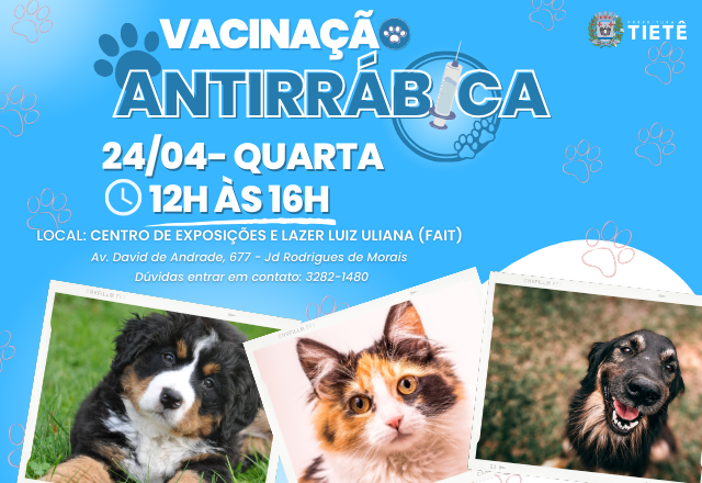 VACINAÇÃO ANTIRRÁBICA - 24/04