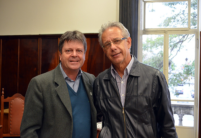 Deputado Estadual Edson Giriboni visita prefeito Vlamir Sandei