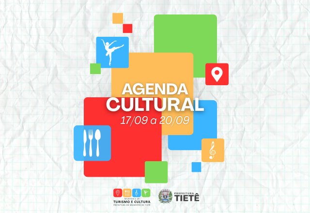 Acompanhe a programação completa da nossa agenda cultural e participe de todos os eventos!
