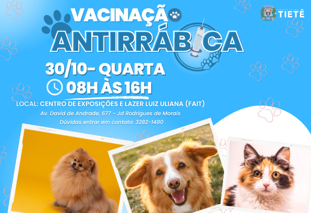 VACINAÇÃO ANTIRRÁBICA- 30/10