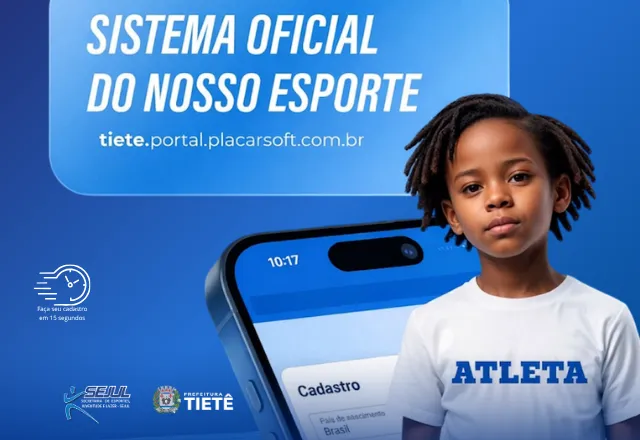 Novo sistema facilita inscrições e atividades esportivas em Tietê