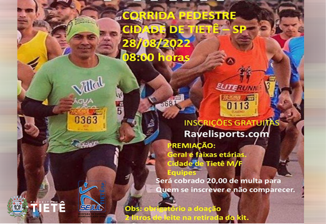 CORRIDA PEDESTRE CIDADE DE TIETÊ/SP