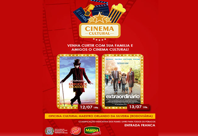 Secretaria de Turismo e Cultura realiza projeto com exibição gratuita de filmes