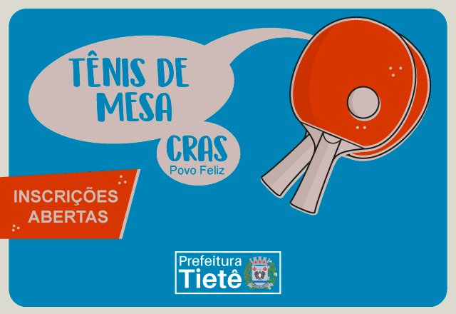 CRAS do Povo Feliz terá projeto de Tênis de Mesa
