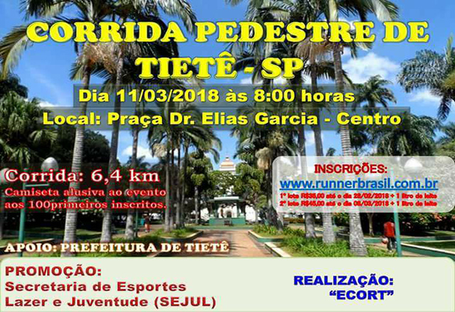 Corrida Pedestre já está com as inscrições abertas