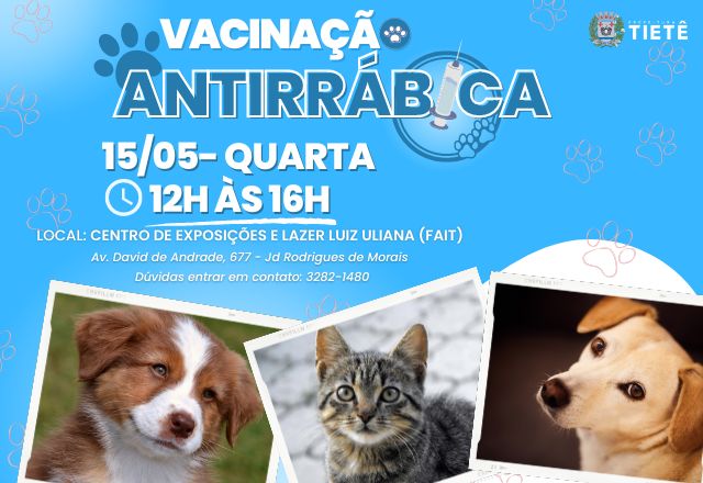VACINAÇÃO ANTIRRÁBICA- 15/05