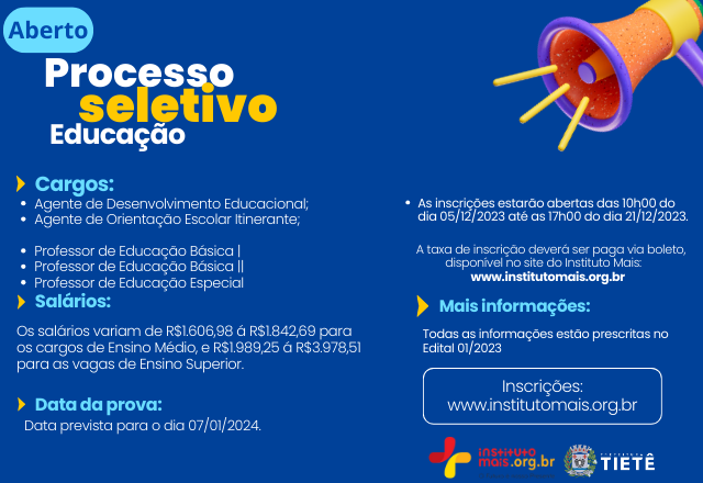 PROCESSO SELETIVO DA EDUCAÇÃO