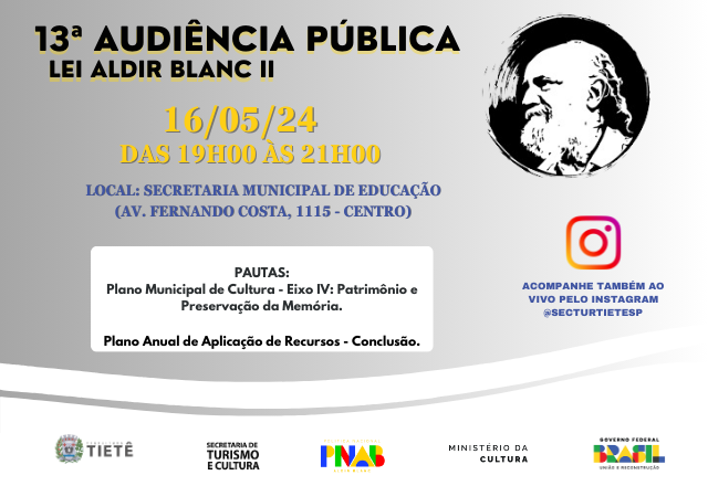 13ª AUDIÊNCIA PÚBLICA - LEI ALDIR BLANC ||