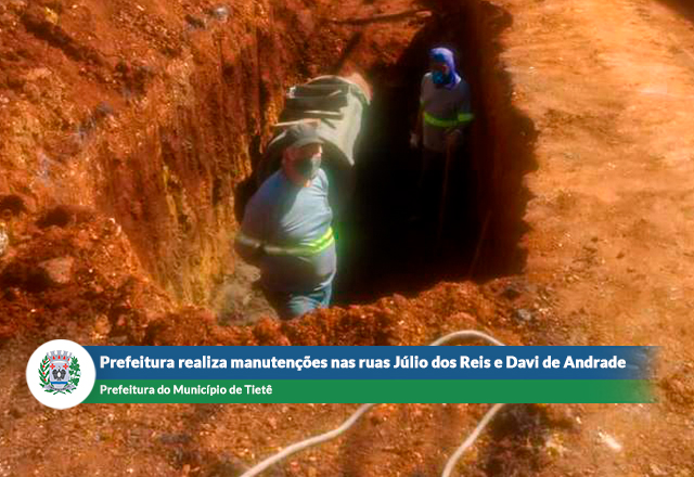 Prefeitura realiza manutenções nas ruas Júlio dos Reis e Davi de Andrade