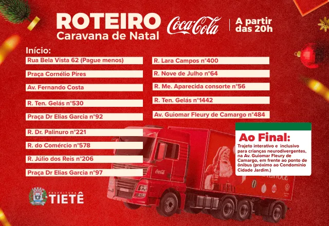 Caravana de Natal Coca Cola em Tietê