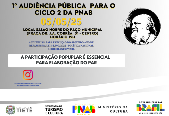 Secretaria de Cultura inicia Audiências para execução do Ciclo 2 da PNAB