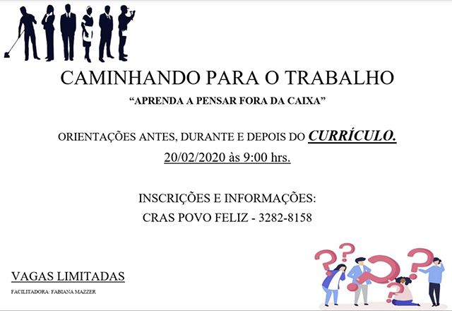CRAS Povo Feliz recebe Projeto “Caminhando para o Trabalho”