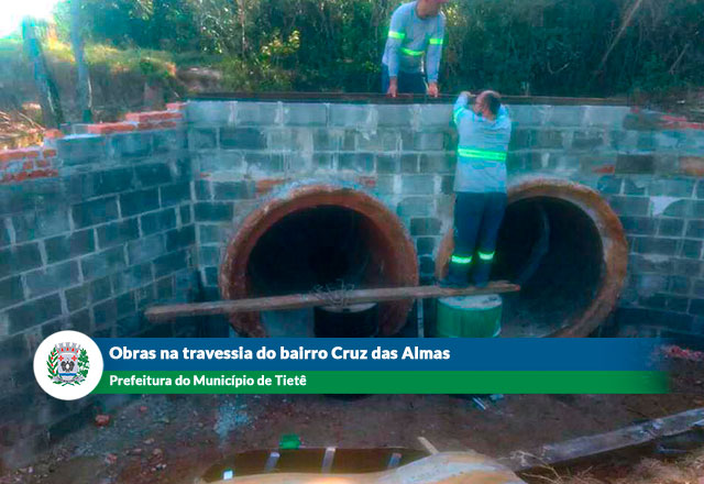 Prefeitura realiza construção da travessia no Bairro Cruz das Almas