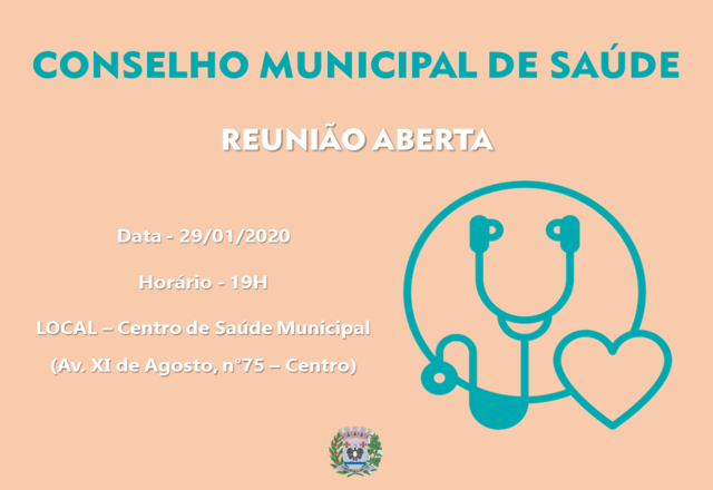 REUNIÃO ABERTA 27/01/2020 - Conselho Municipal de Saúde