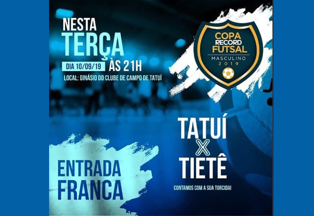 Equipe masculina de Futsal joga pela Copa Record de Futsal
