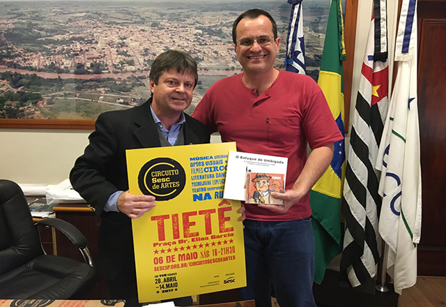 Vlamir Sandei recebe visita de Gerente do SESC Piracicaba