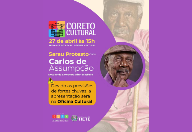 ATENÇÃO PARA MUDANÇA DE LOCAL!