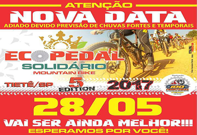 ECOPEDAL é adiado por conta das chuvas