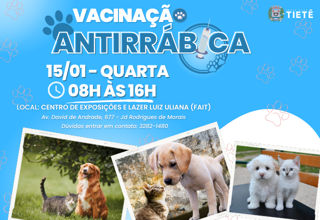 VACINAÇÃO ANTIRRÁBICA - 15/01