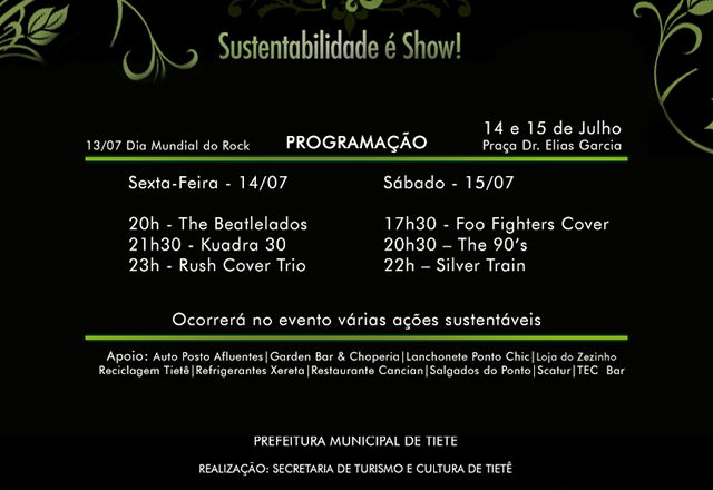 Secretaria de Turismo e Cultura prepara programação em homenagem ao Dia do Rock