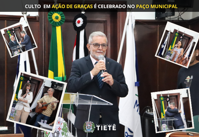 CULTO EM AÇÃO DE GRAÇAS É CELEBRADO NA PREFEITURA