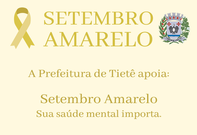 Prefeitura adere mais uma vez a Campanha Setembro Amarelo