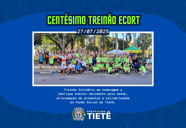 Tietê realiza 100º Treino Solidário em homenagem a Henrique Albino