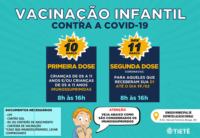 VACINAÇÃO INFANTIL CONTRA A COVID-19