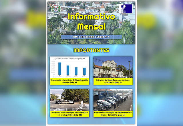 O Informativo Mensal de notícias referente ao mês de Maio já está disponível para consulta.