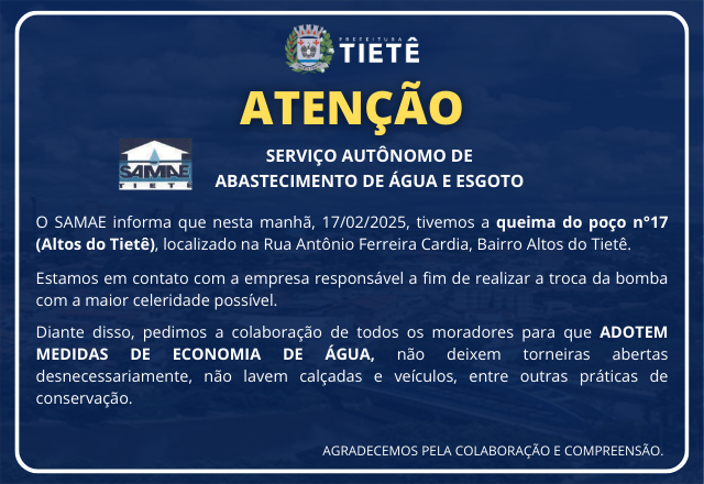 COMUNICADO SAMAE