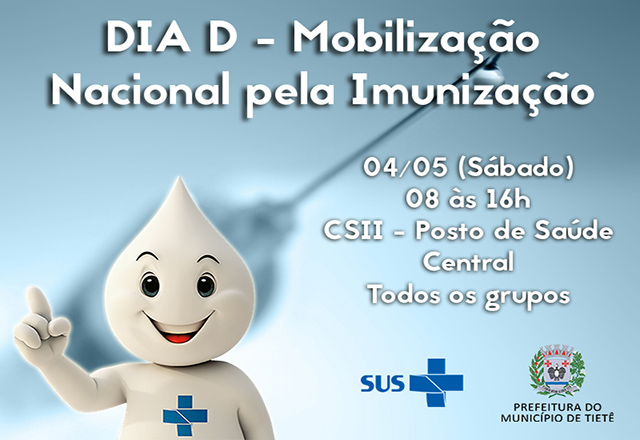 Dia D pela Imunização acontece neste sábado