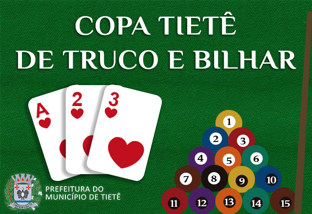 Final de Semana terá Campeonato de Truco e Bilhar