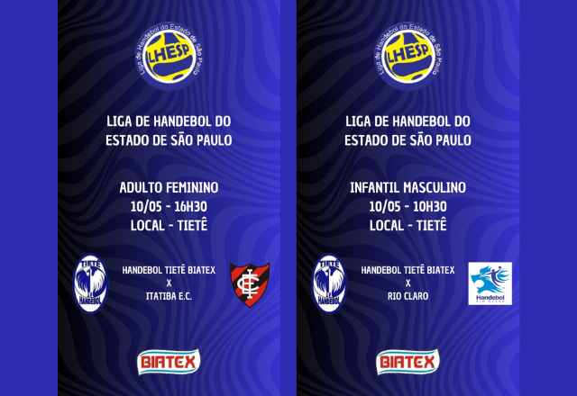 CONFIRA A AGENDA DE JOGOS DO TIME DE HANDEBOL BIATEX PARA ESSE FINAL DE SEMANA!