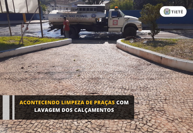 ACONTECENDO LIMPEZA DE PRAÇAS COM LAVAGEM DOS CALÇAMENTOS