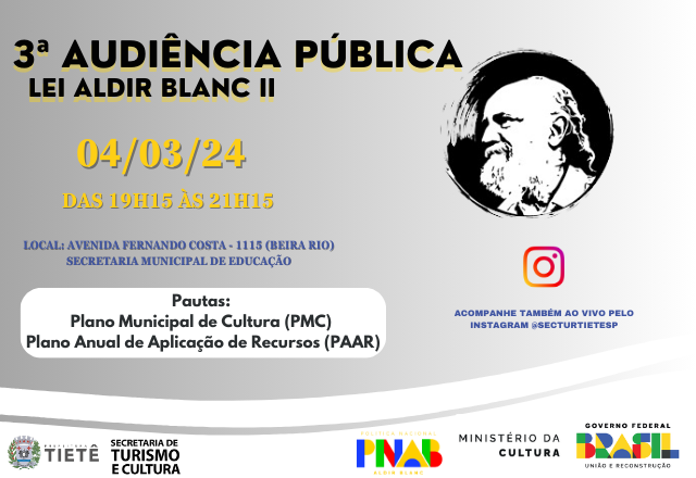 3ª AUDIÊNCIA PÚBLICA - LEI ALDIR BLANC ||