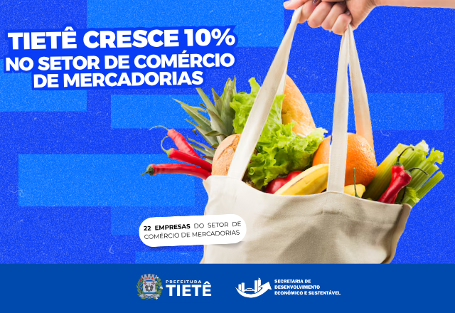 TIETÊ REGISTRA CRESCIMENTO DE 10% NA ABERTURA DE NEGÓCIOS NO SETOR DE COMÉRCIO DE MERCADORIAS