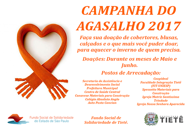 Fundo Social de Solidariedade inicia Campanha do Agasalho 2017