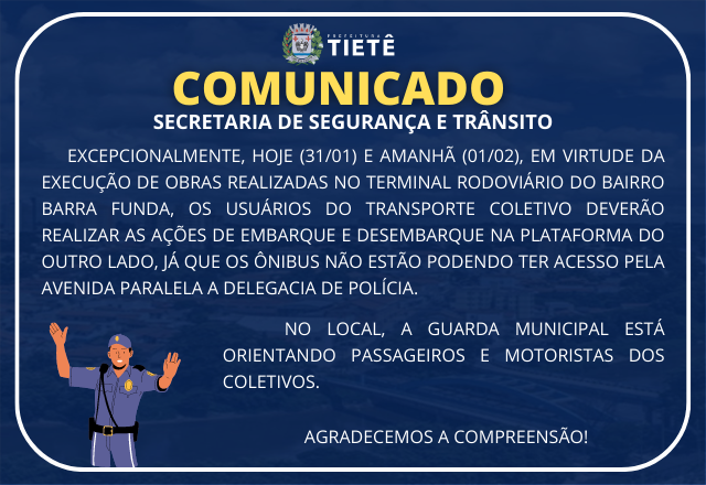 COMUNICADO - SECRETARIA DE TRANSITO