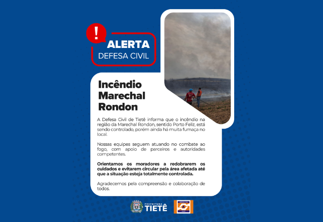Incêndio na região da Marechal Rondon