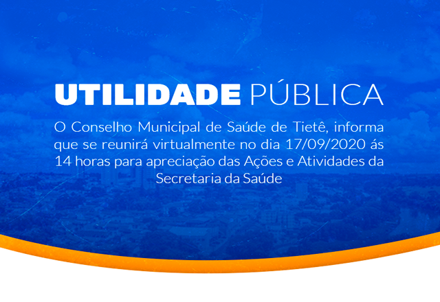 Reunião Virtual do Conselho Municipal de Saúde