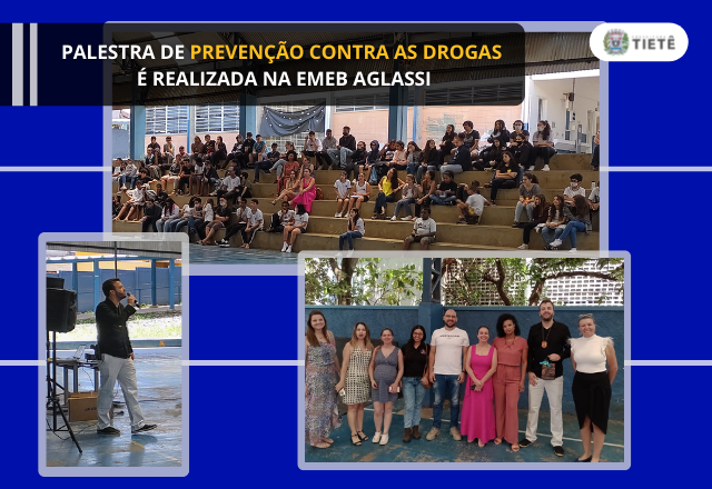 PALESTRA DE PREVENÇÃO CONTRA ÀS DROGAS É REALIZADA NA EMEB AGLASSI