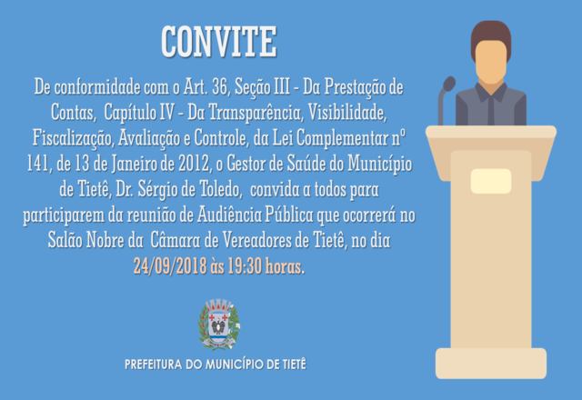 Audiência Pública/Prestação de Contas - Saúde