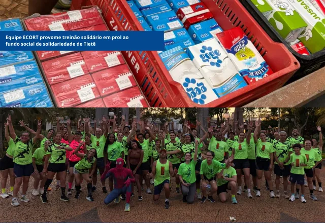 Equipe ECORT realizou um treinião solidário em apoio ao Fundo Social.