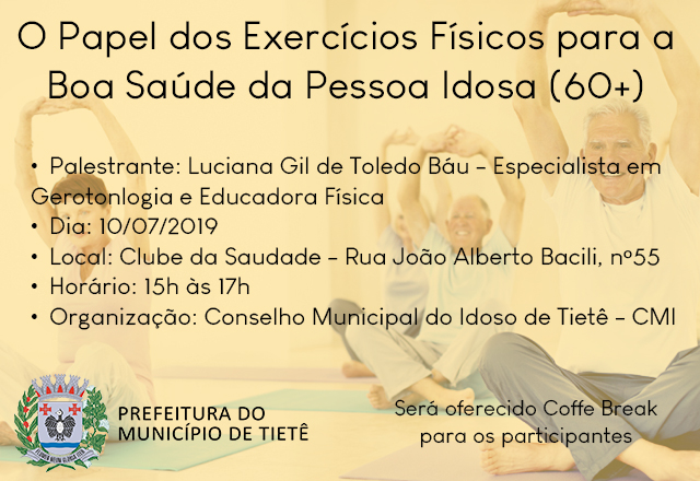 Conselho do Idoso promove palestra