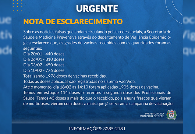 NOTA DE ESCLARECIMENTO