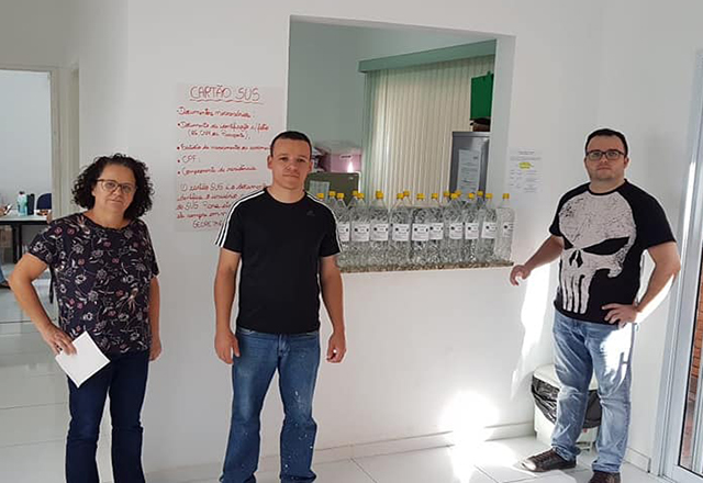 Saúde recebe material de higienização de empresa