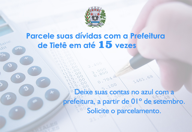 Tributos municipais poderão ser parcelados a partir de setembro